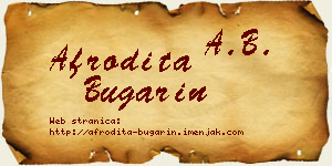 Afrodita Bugarin vizit kartica